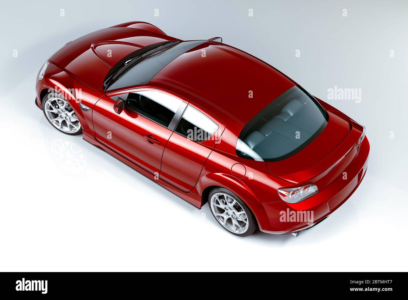 3D render di belle auto sportive Foto Stock