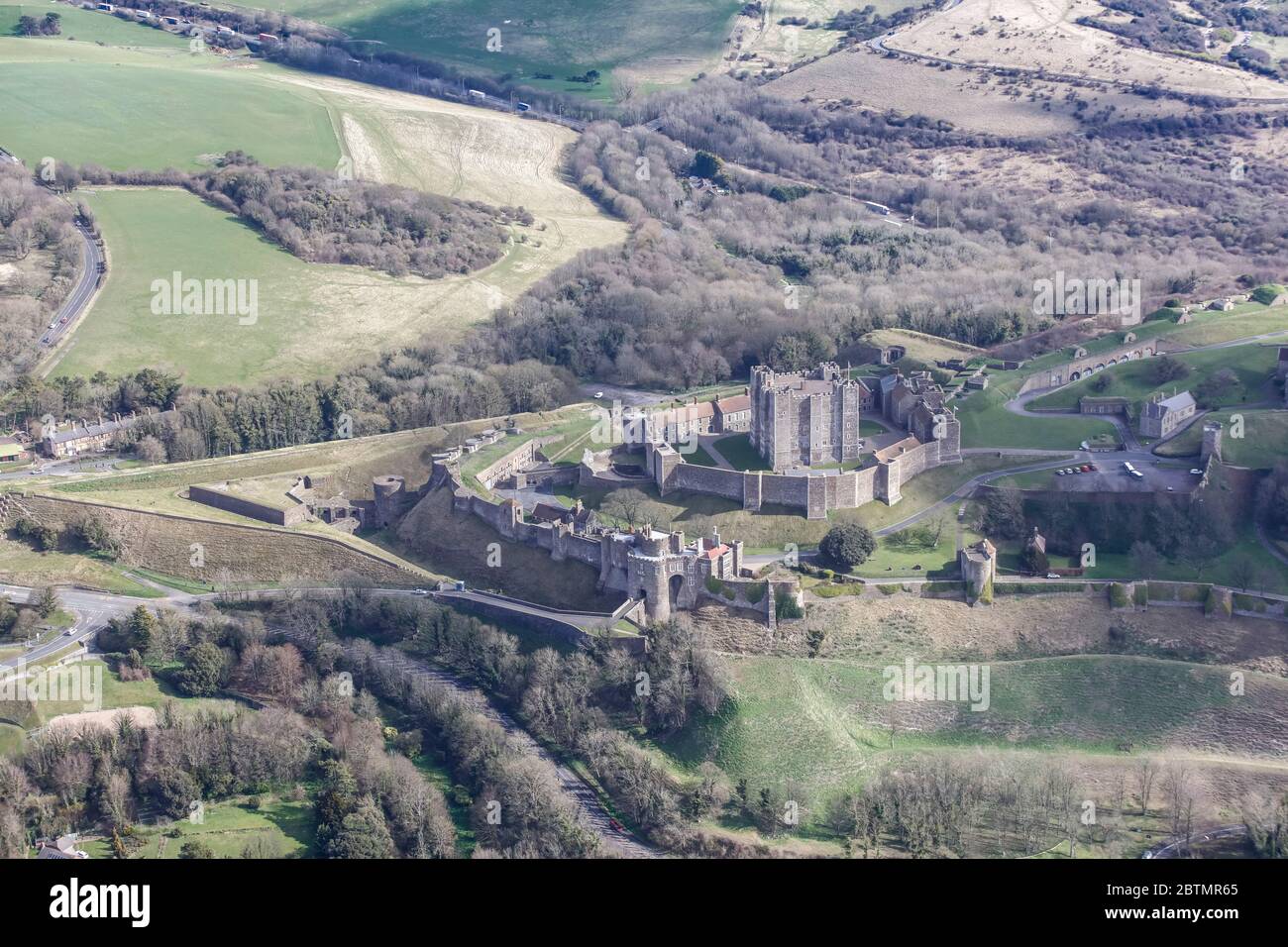 Veduta aerea del Castello di dover in Inghilterra Foto Stock