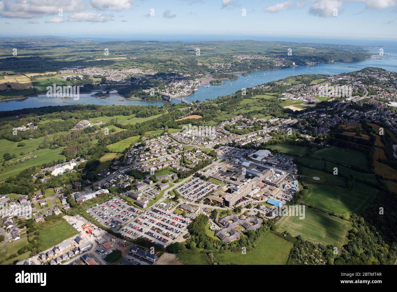 Veduta aerea di Bangor in Galles Foto Stock