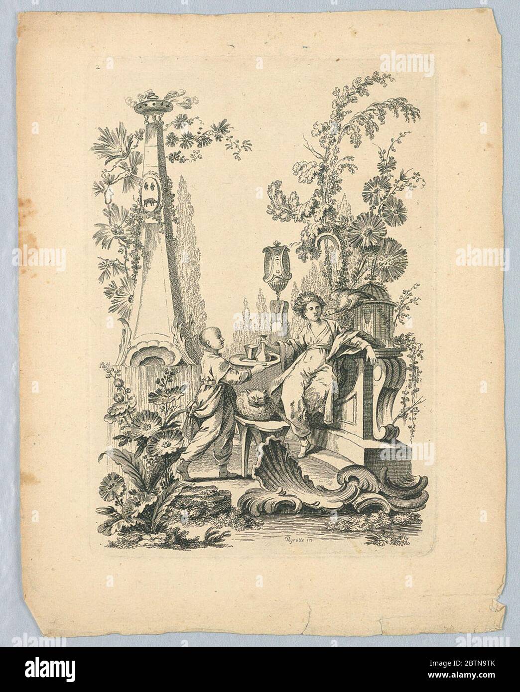 Rocaille impostazione in orizzontale. Ricerca in ProgressRocaille impostazione in Paesaggio. Foto Stock