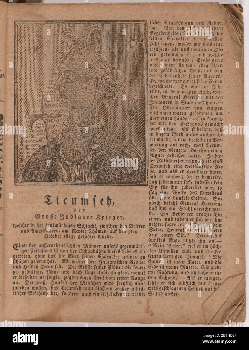 Tecumseh. Foto Stock