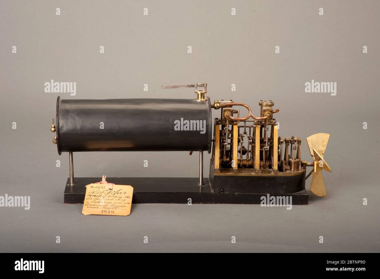 Modello di brevetto per motore a vapore marino Loper. Questo modello è stato sottoposto all'Ufficio brevetti USA con la domanda di brevetto rilasciata a R. F. Liper, di Philadelphia, Pennsylvania, 28 agosto 2849, n. Foto Stock