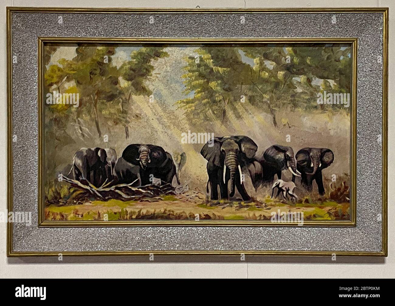 Pittura nel Museo Etnologico di Addis Abeba, Etiopia, Africa Foto Stock