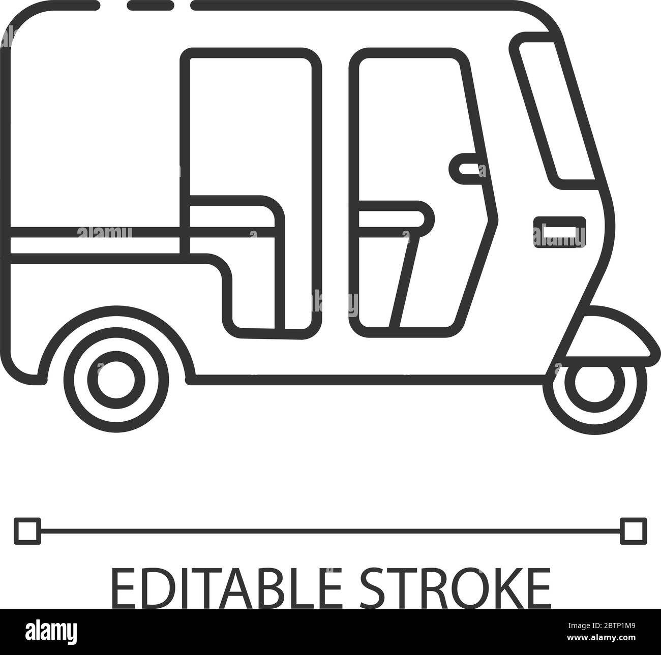 Icona lineare perfetta pixel risciò automatico Illustrazione Vettoriale