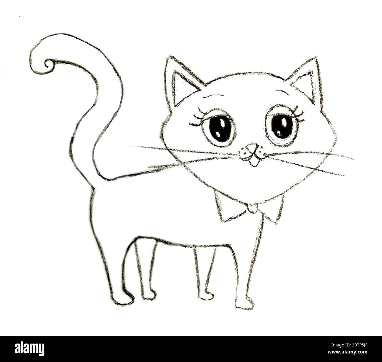 carino kitty fiaba - libro da colorare Foto Stock