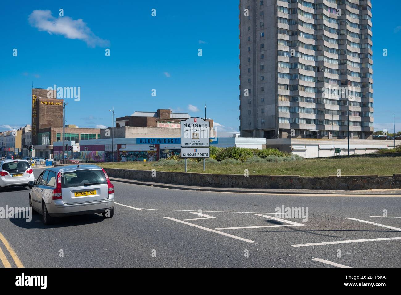 Margate vi accoglie segno, Marine Terrace, Margate, Kent Foto Stock