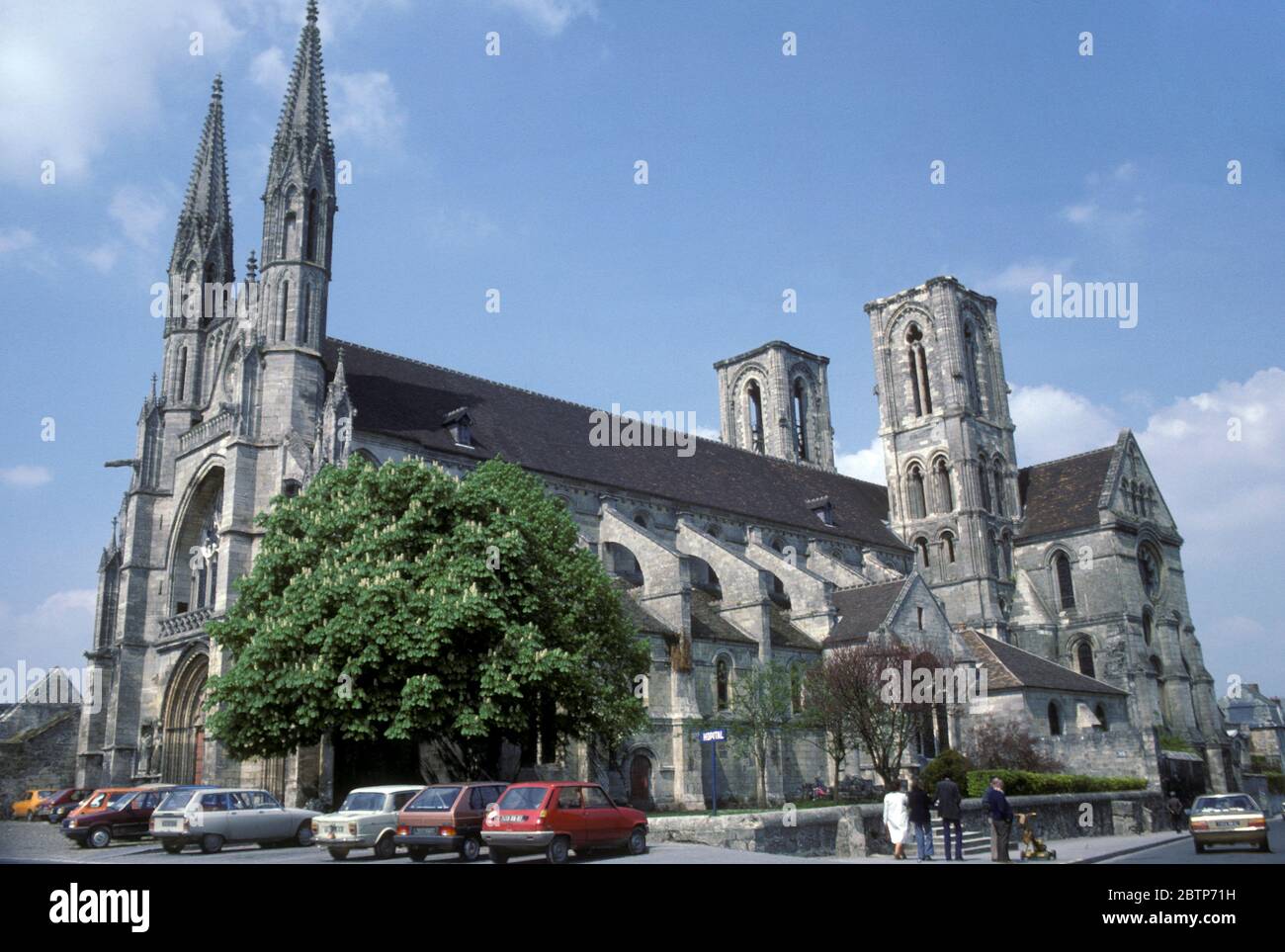 L'Abbazia di St. Martin in Laon, Aisne, Piccardia, Francia, foto nel 1982 Foto Stock