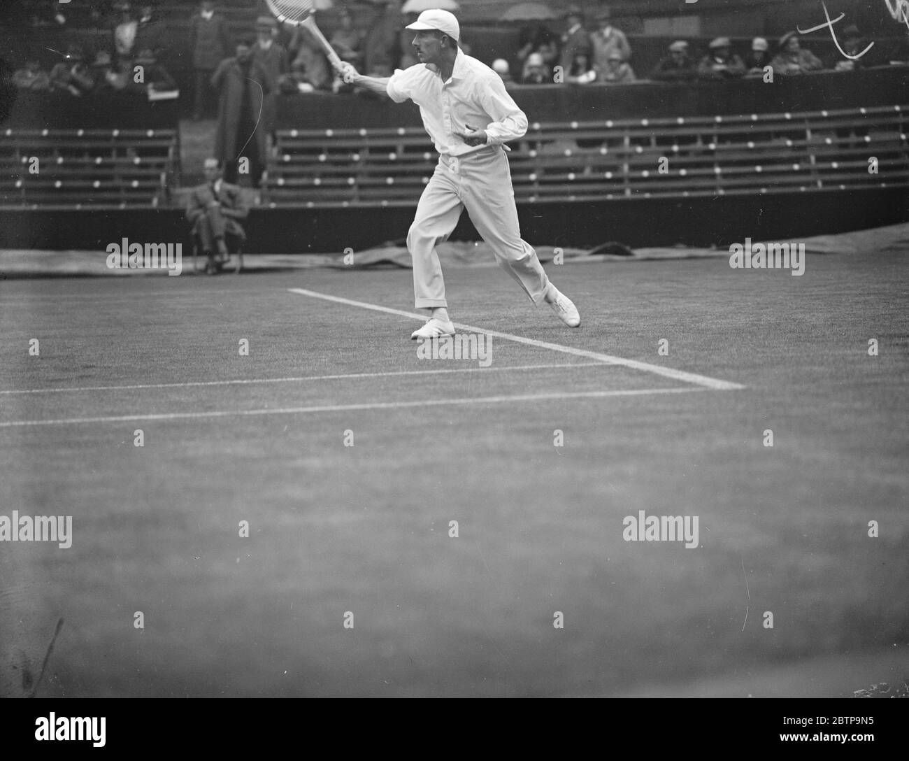 Tennis in erba a Wimbledon . C R o Crole Rees in gioco . 21 giugno 1927 Foto Stock