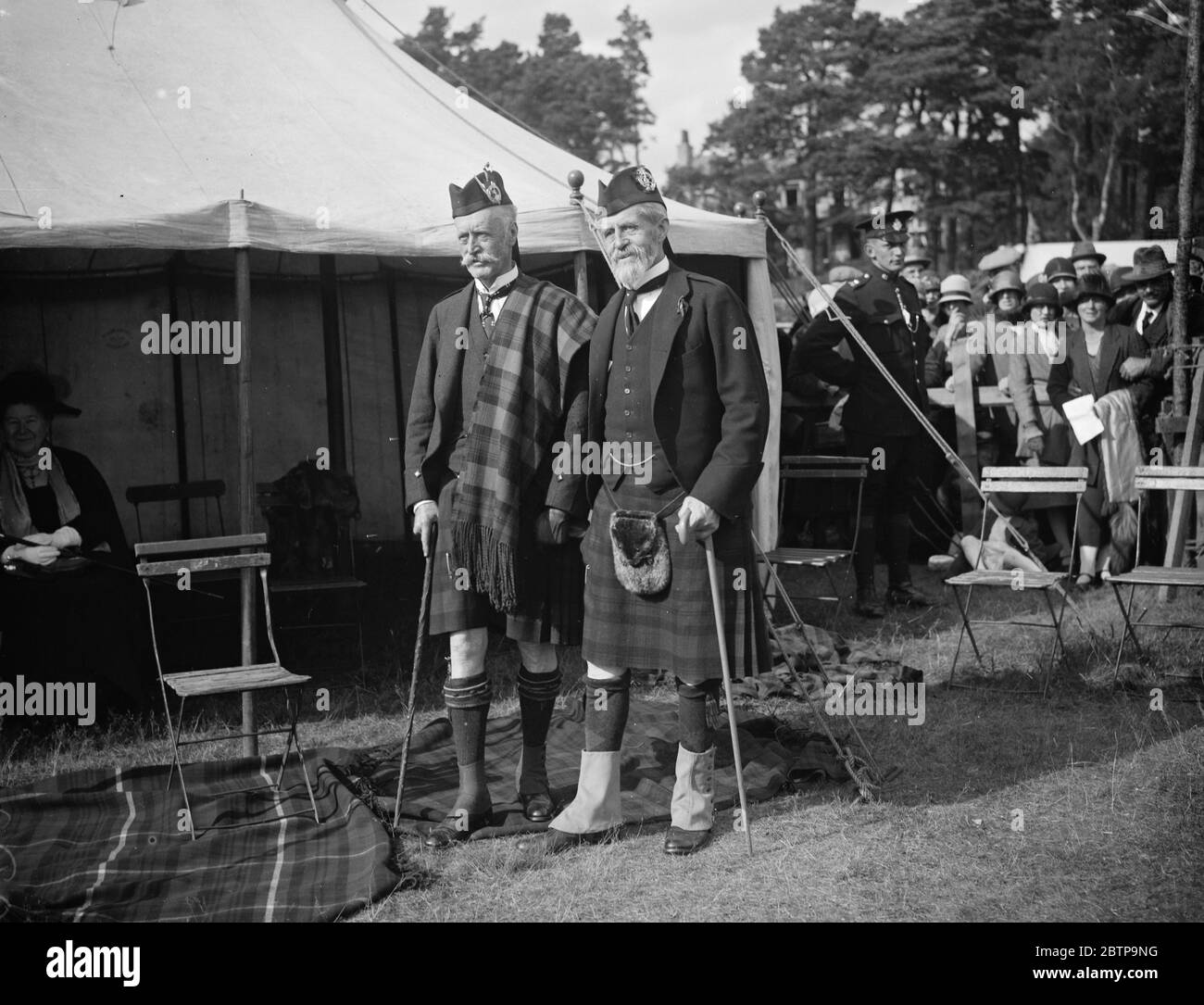 Giochi di Aboyne highland . Il Signore Aberdeen e il marchese di Huntley . 9 settembre 1926 Foto Stock