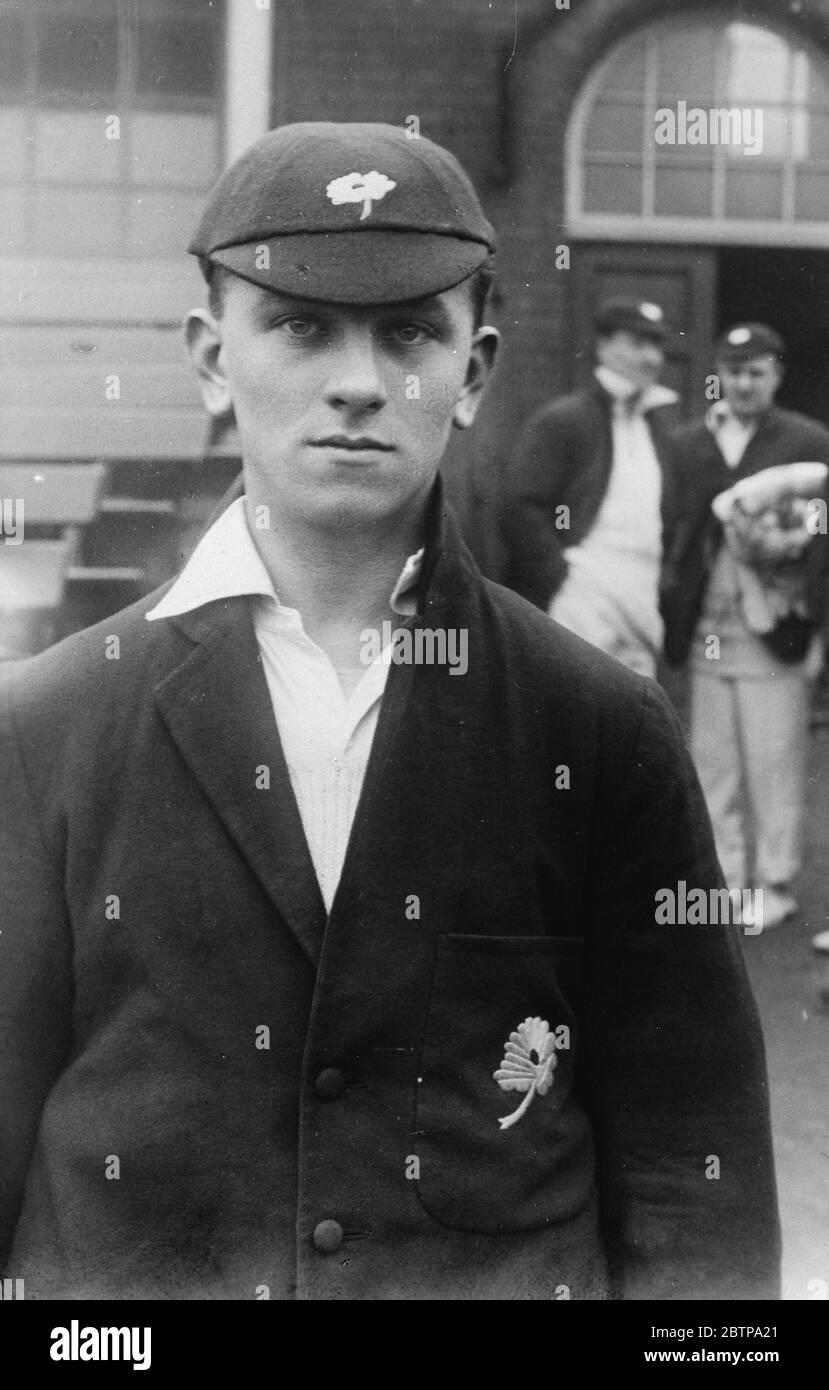 Leyland , il cricketer dello Yorkshire . 13 dicembre 1926 Foto Stock