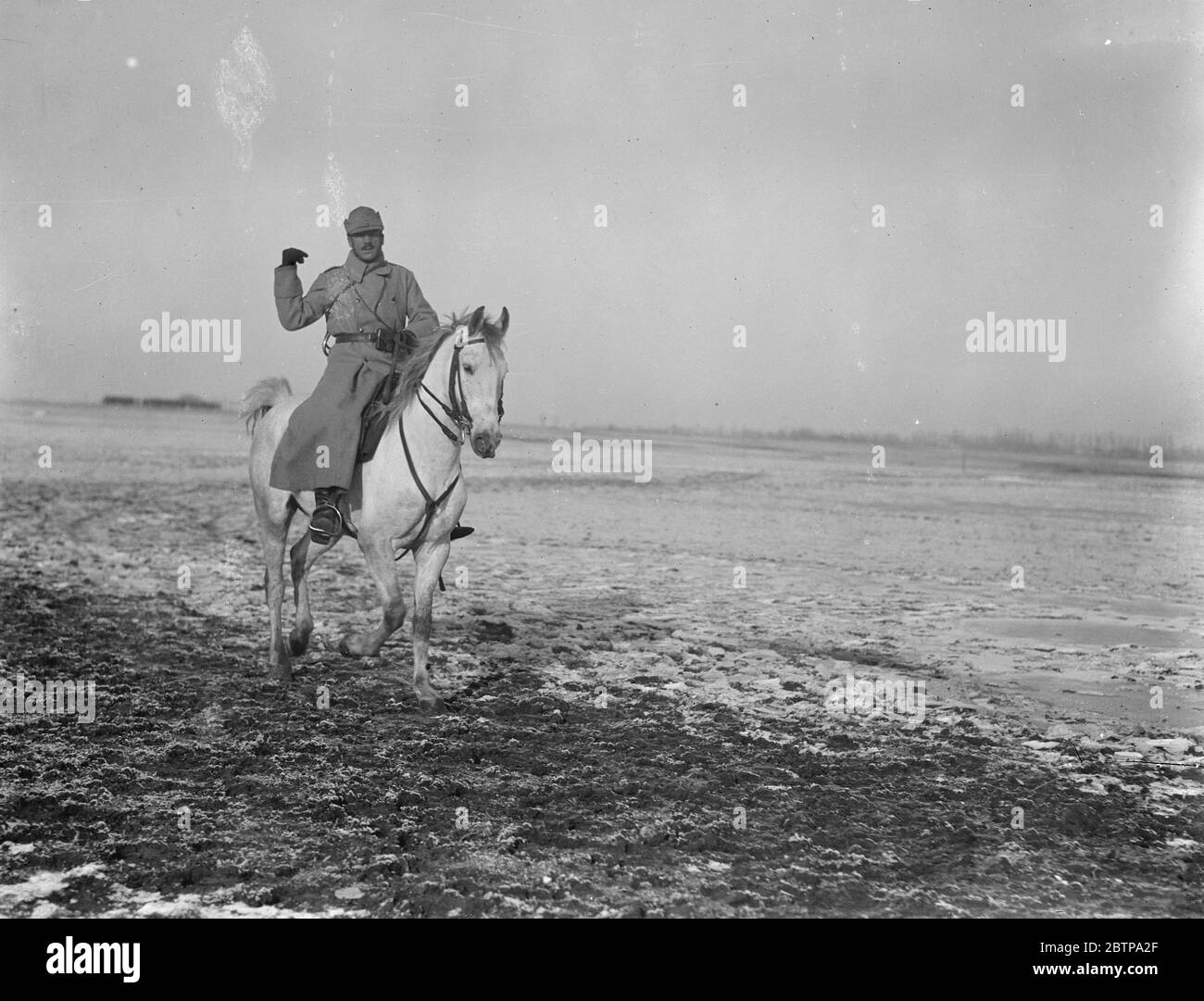 Esercito rumeno . Pilota di spedizione rumeno sul suo supporto . 1915 Foto Stock