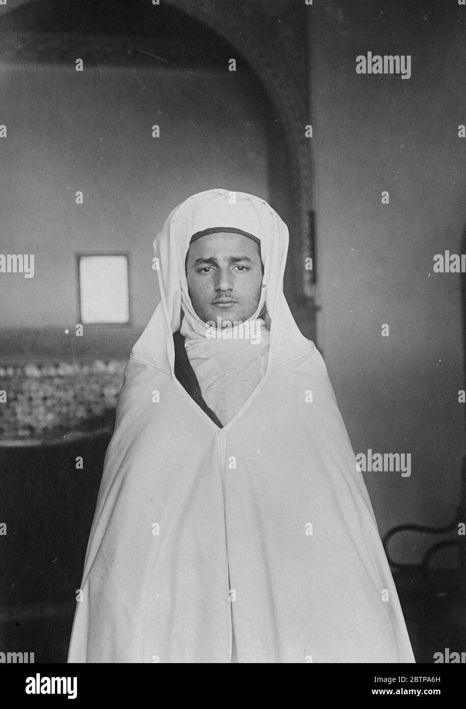 Il Sultano del Marocco . 20 dicembre 1927 Foto Stock