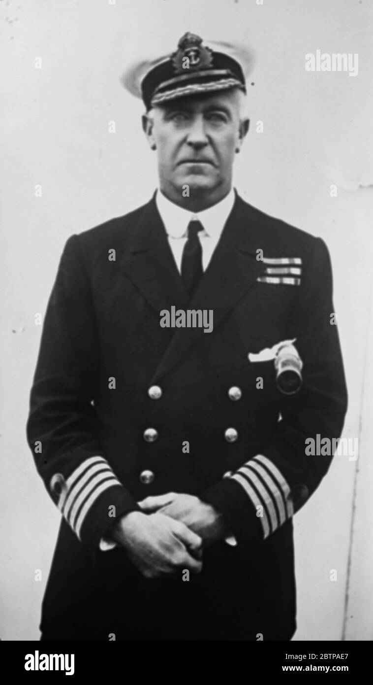 Un nuovo appuntamento navale . Retro - Ammiraglio Berwick Curtis , CB , CMG , DSO , nominato posteriore - Ammiraglio - in - responsabile e Ammiraglio - Sovrintendente dei cantieri di Gibralter . 18 gennaio 1929 Foto Stock