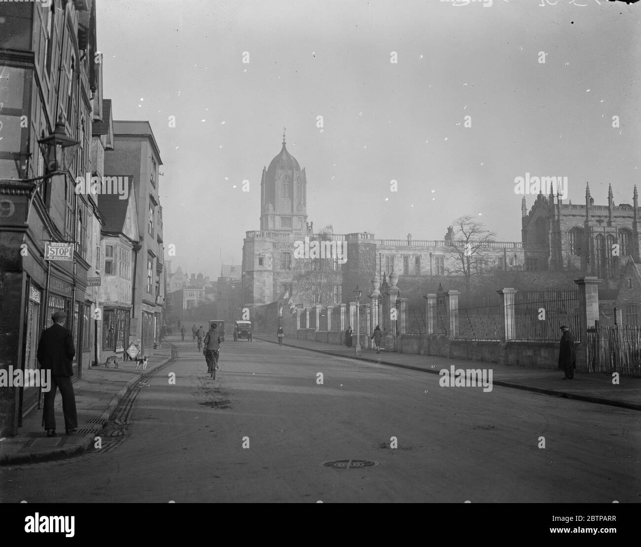 Cambiamenti architettonici a Oxford . Christ Church College , Oxford . 14 novembre 1928 Foto Stock