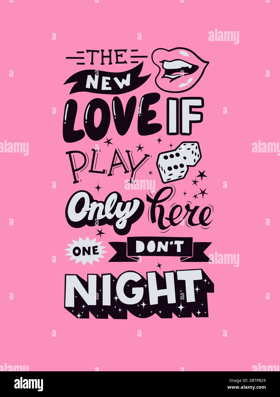 Un insieme di parole casuali. Elementi decorativi. Vari font. Illustrazione Vettoriale