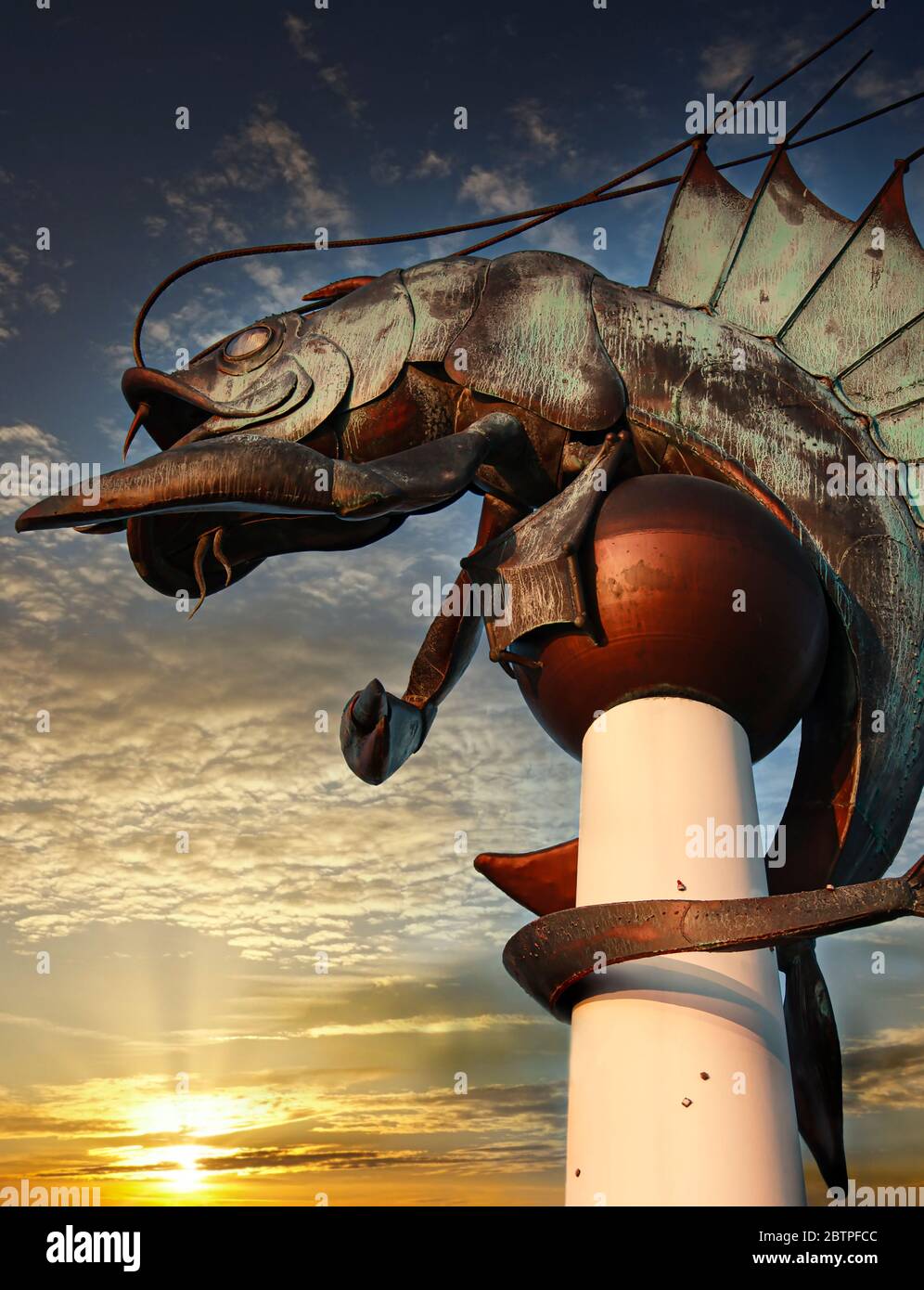 Il Leviathan, o localmente conosciuto come il 'Barbican Prawn' a Plymouth, Devon UK Foto Stock