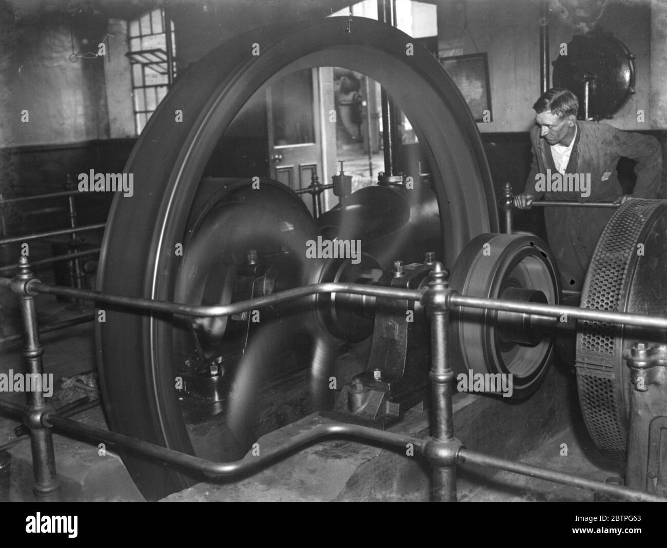 Gravesend Gasworks in Kent . Il vano motore . 1939 Foto Stock