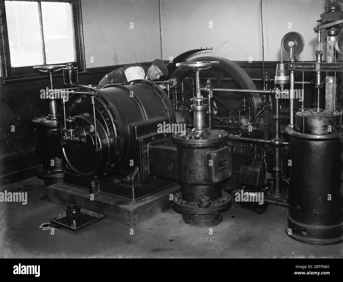 Gravesend Gasworks in Kent . La pompa del gas . 1939 Foto Stock
