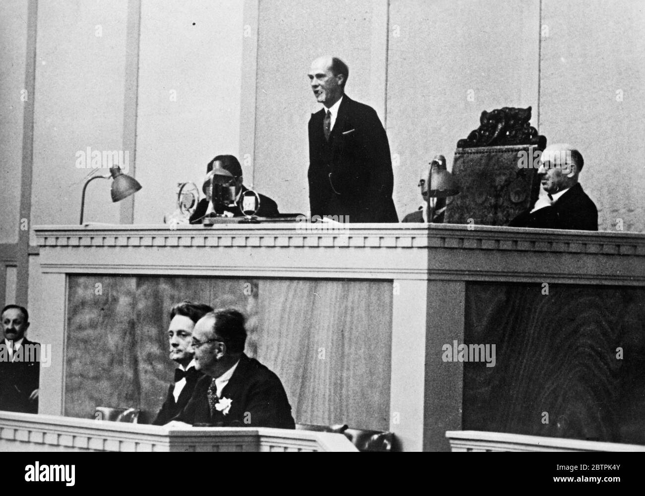 Lega delle Nazioni . Strudler ?? 15 settembre 1934 Foto Stock