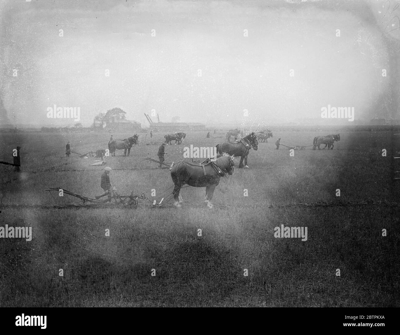 Middlesex aratura corrisponde . L'inizio della partita di aratura del cavallo . 24 settembre 1935 Foto Stock
