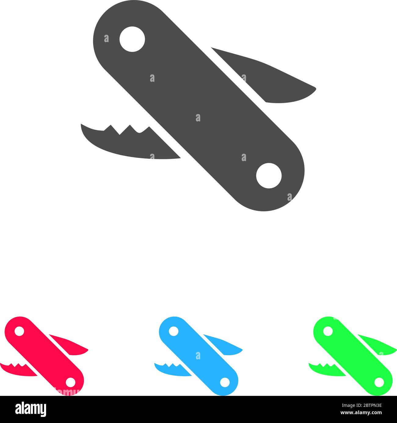 Icona MultiTool piatta. Pittogramma a colori su sfondo bianco. Simbolo dell'illustrazione vettoriale e icone di bonus Illustrazione Vettoriale