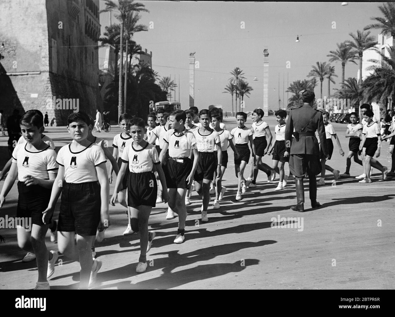 Tripoli. Gioventù fascista , occupazione italiana Foto Stock