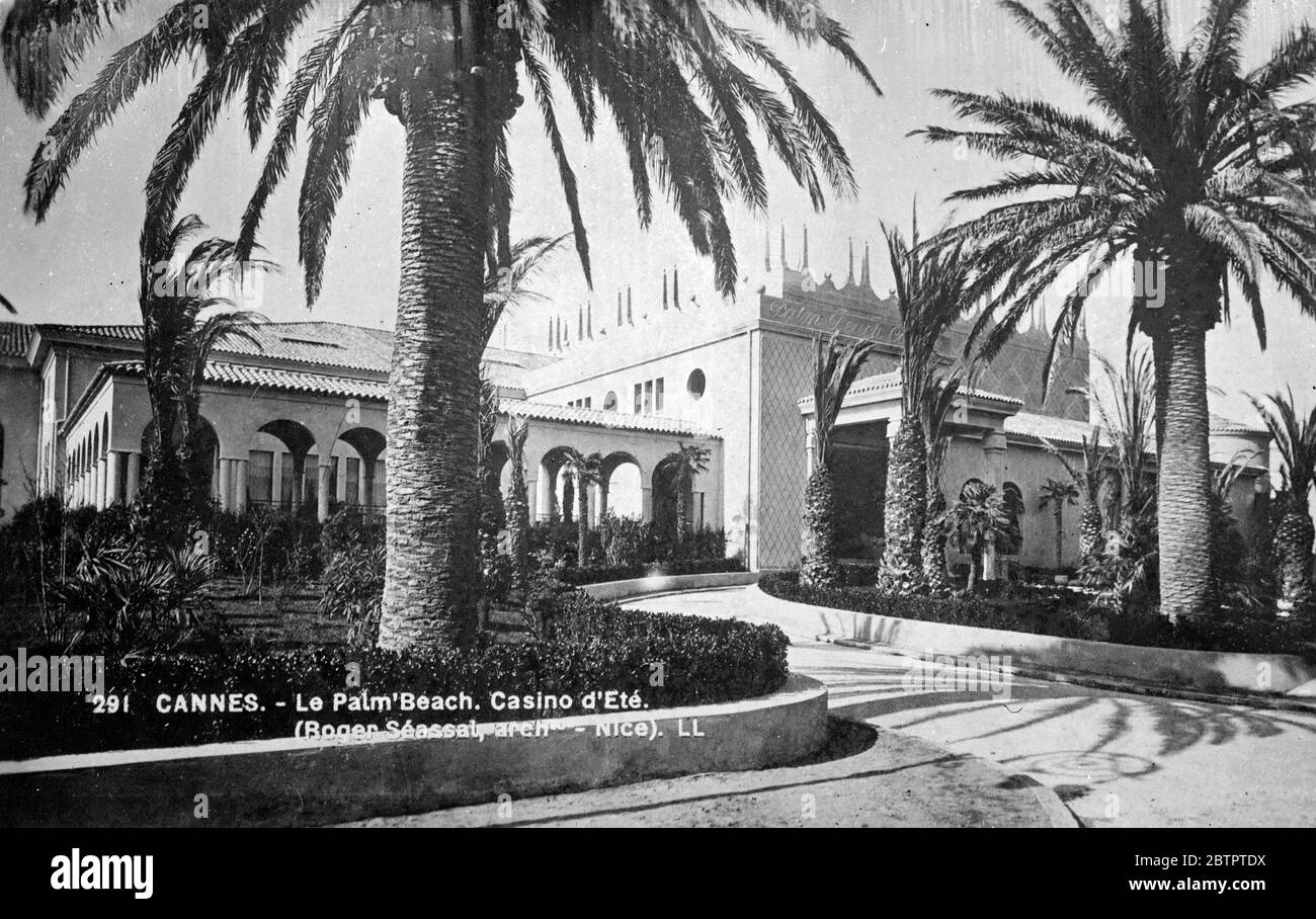 Palm Beach Summer Casino, Cannes 27 agosto 1937 [?] Foto Stock