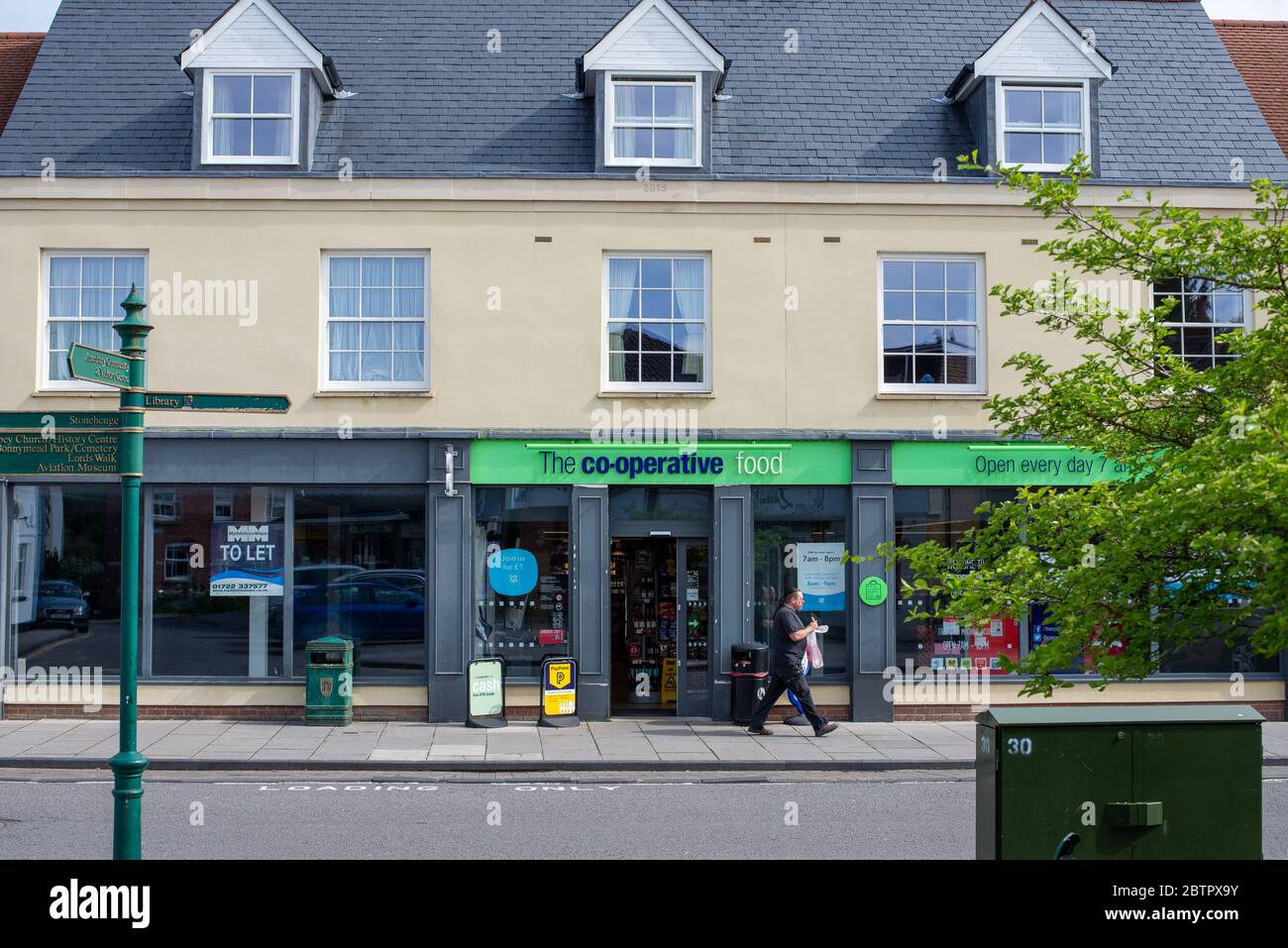 Aziende di Amesbury durante la chiusura di Coronavirus. Wiltshire, Inghilterra Foto Stock