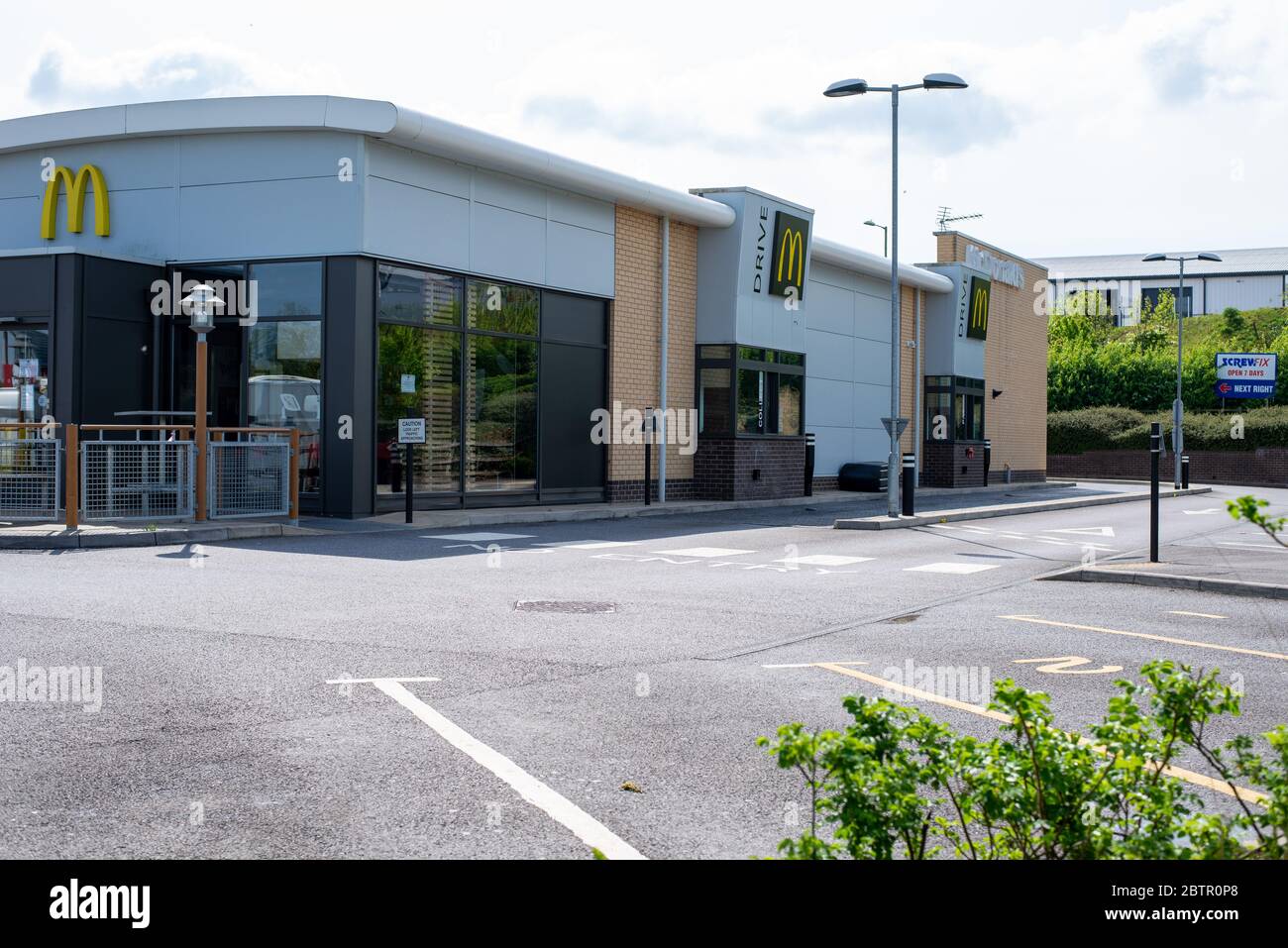 Aziende di Amesbury durante la chiusura di Coronavirus. Wiltshire, Inghilterra Foto Stock