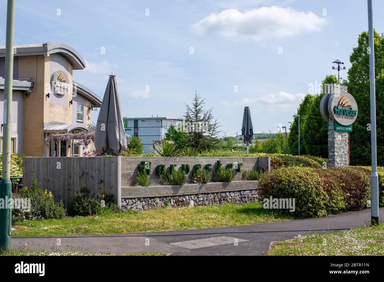 Aziende di Amesbury durante la chiusura di Coronavirus. Wiltshire, Inghilterra Foto Stock