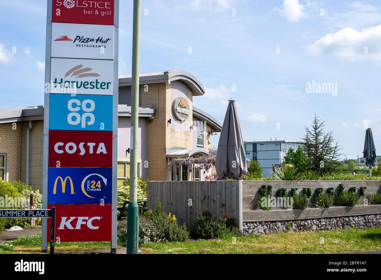 Aziende di Amesbury durante la chiusura di Coronavirus. Wiltshire, Inghilterra Foto Stock