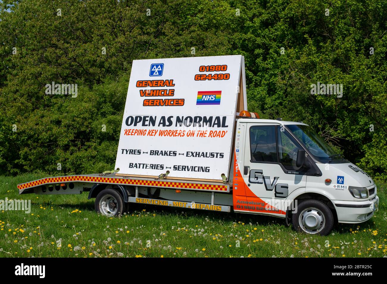 Aziende di Amesbury durante la chiusura di Coronavirus. Wiltshire, Inghilterra Foto Stock
