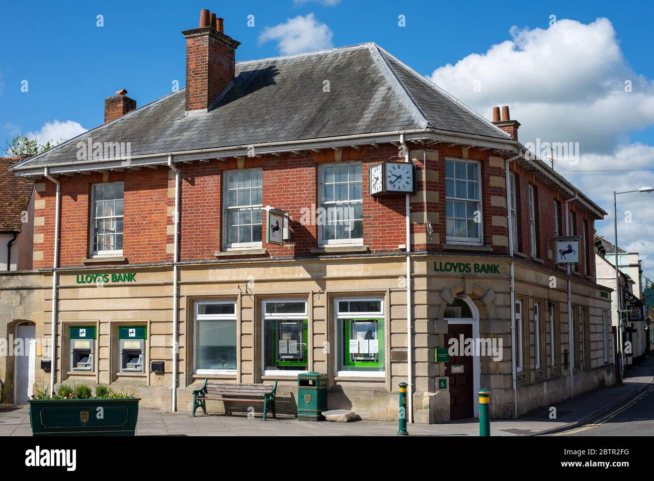 Amesbury durante Covid-19 e Coronavirus Lockdown. Wiltshire, Inghilterra. Lloyds Bank Foto Stock