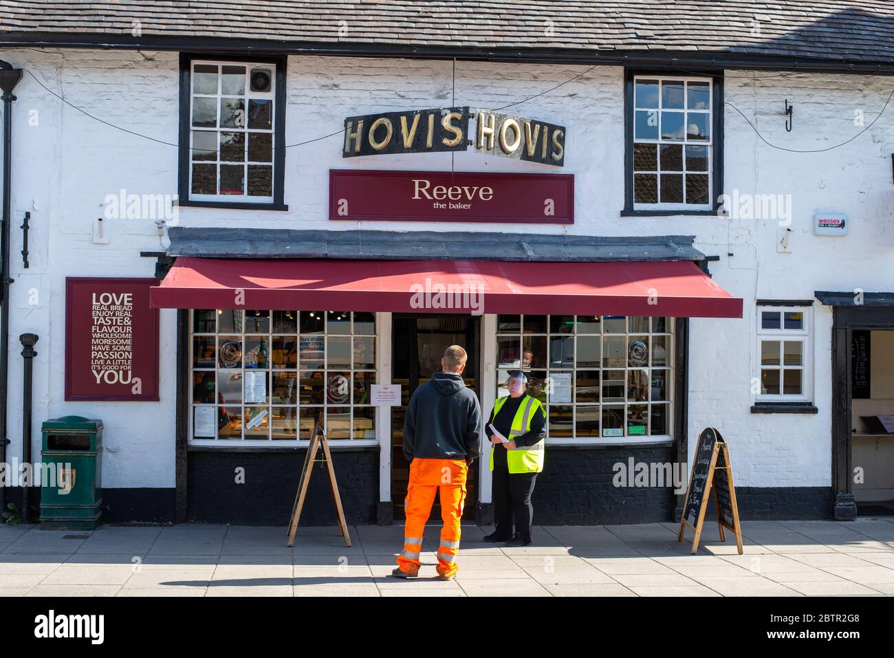 Aziende di Amesbury durante la chiusura di Coronavirus. Wiltshire, Inghilterra Foto Stock