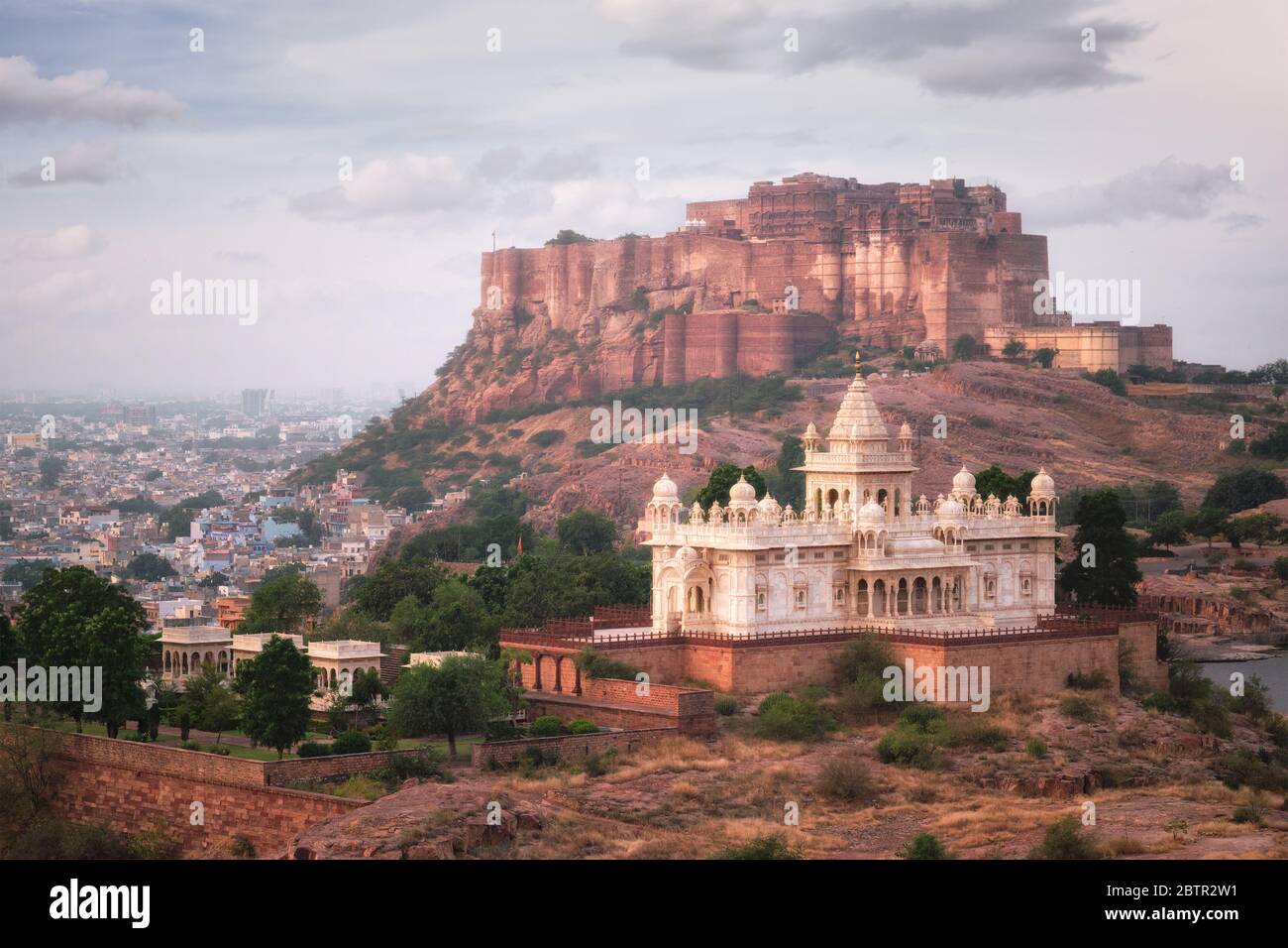 Thada Jaswanth mausoleo, Jodhpur, Rajasthan, India Foto Stock