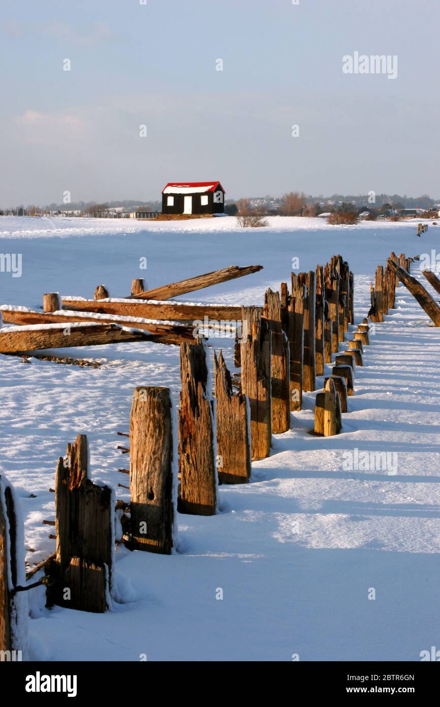 Rye Harbor Hut Foto Stock