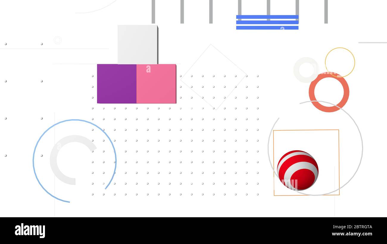 set di forme geometriche colorate Foto Stock