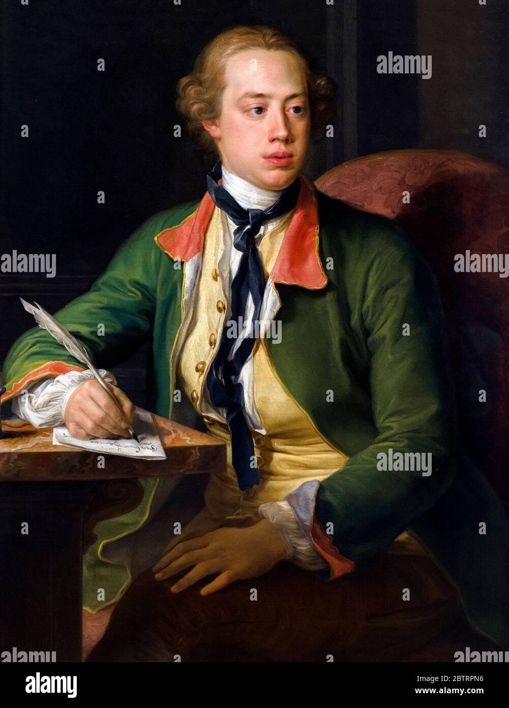 Frederick North, II conte di Guilford (Lord North: 1732-1792), ritratto di Pompeo Batoni, olio su tela, 1752-56. Foto Stock