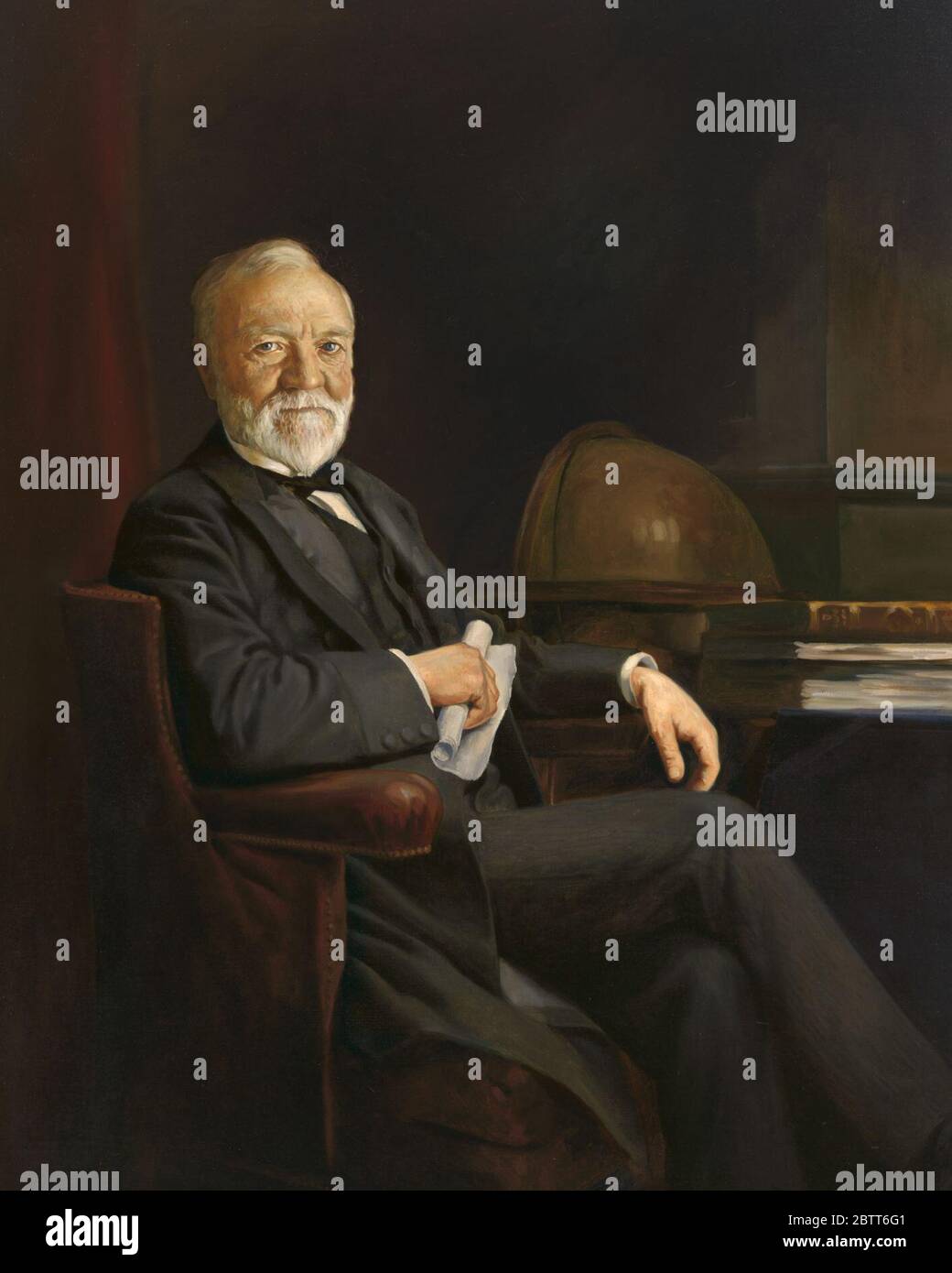 Andrew Carnegie. L'individuo che ama grandi ricchezze, ha dichiarato Andrew Carnegie, steelmaker di Pittsburgh nel suo saggio del 1889 "Gospel of Wealth", deve alla fine applicare la sua fortuna a beneficio di tutti. Dopo aver costruito una delle più grandi fortune del mondo, Carnegie ha preso sul serio il suo mandato. Foto Stock