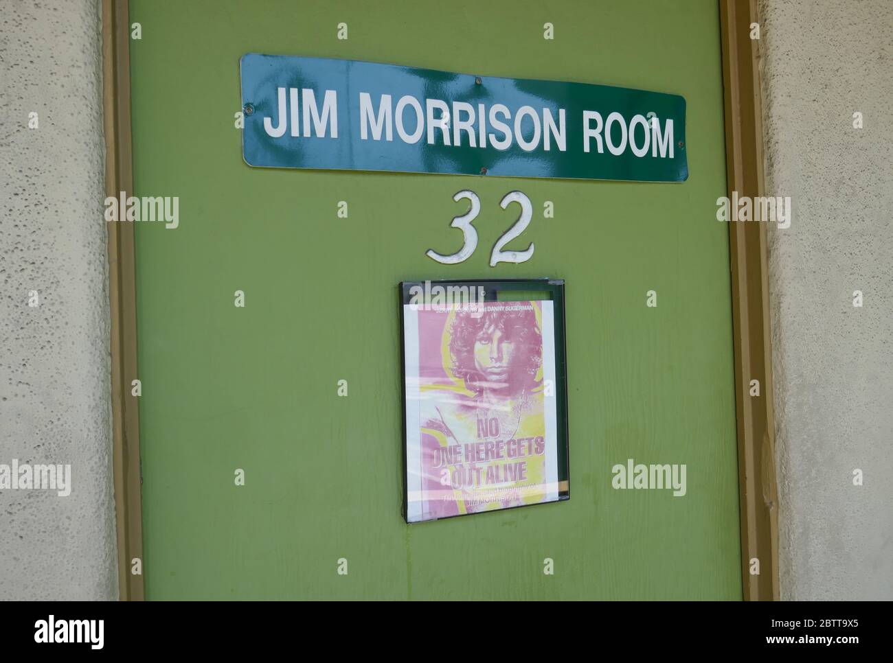 West Hollywood, California, USA 27 maggio 2020 UNA visione generale dell'atmosfera della ex casa di Singer Jim Morrison of the Doors al motel alta Cienega, stanza 32 al 1005 la Cienega Blvd il 27 maggio 2020 a West Hollywood, California, USA. Foto di Barry King/Alamy Stock foto Foto Stock