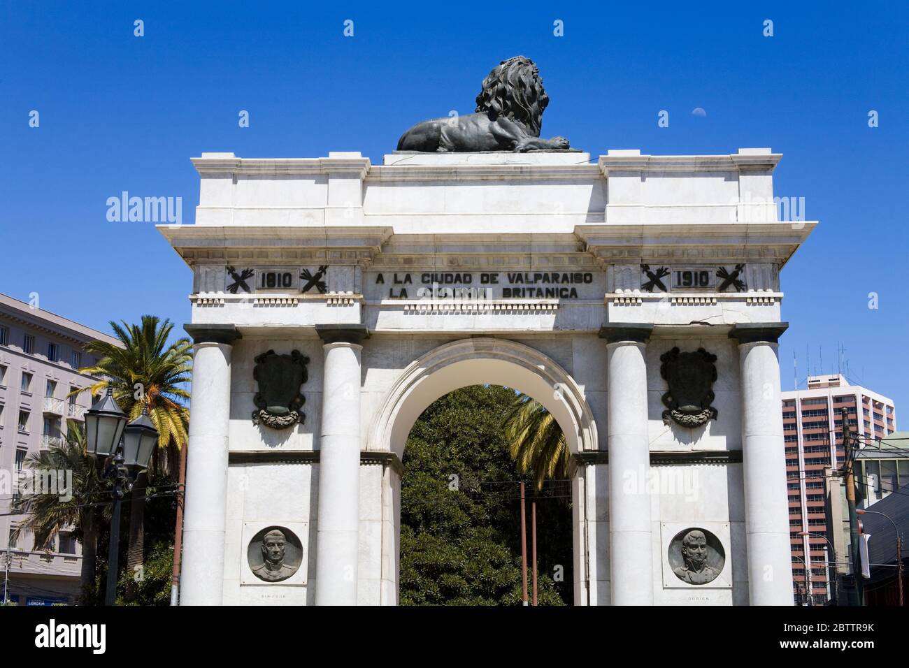 Arco britannico a Valparaiso, Cile, Sud America Foto Stock