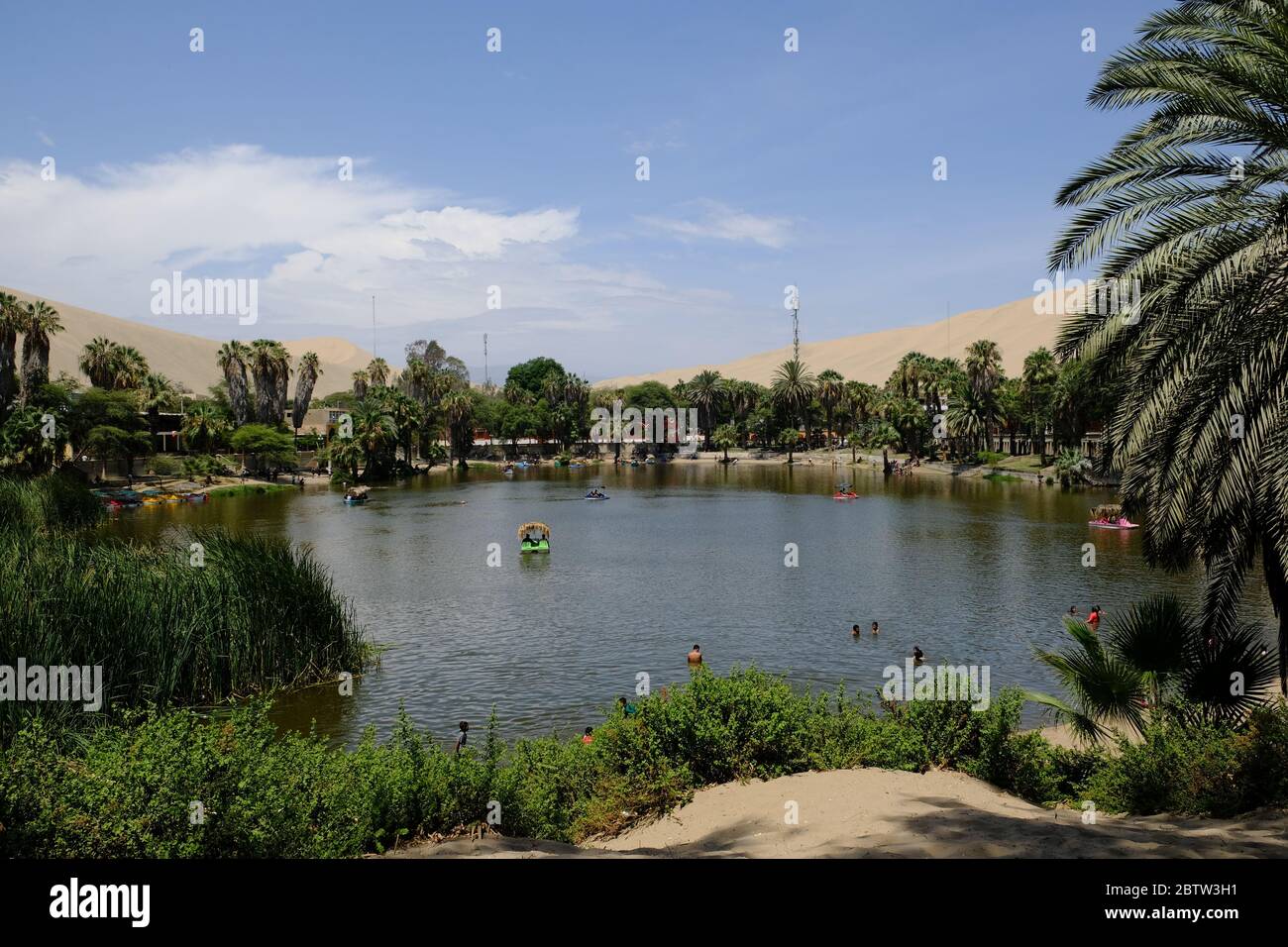 Perù Huacachina - Laguna di Huacachina Foto Stock