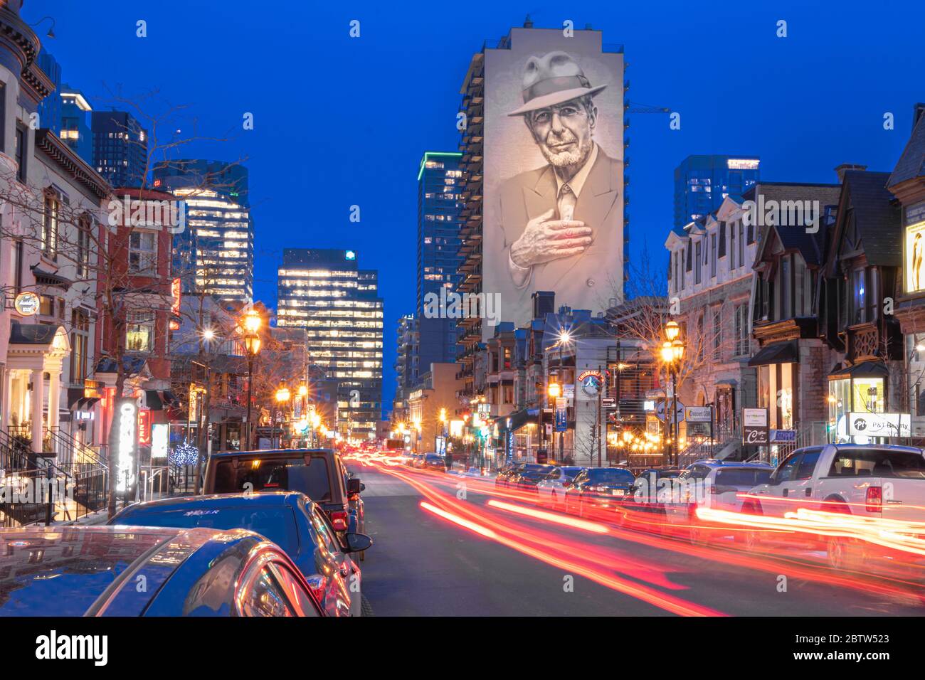 Tributo al jazz del Montreal Building Foto Stock