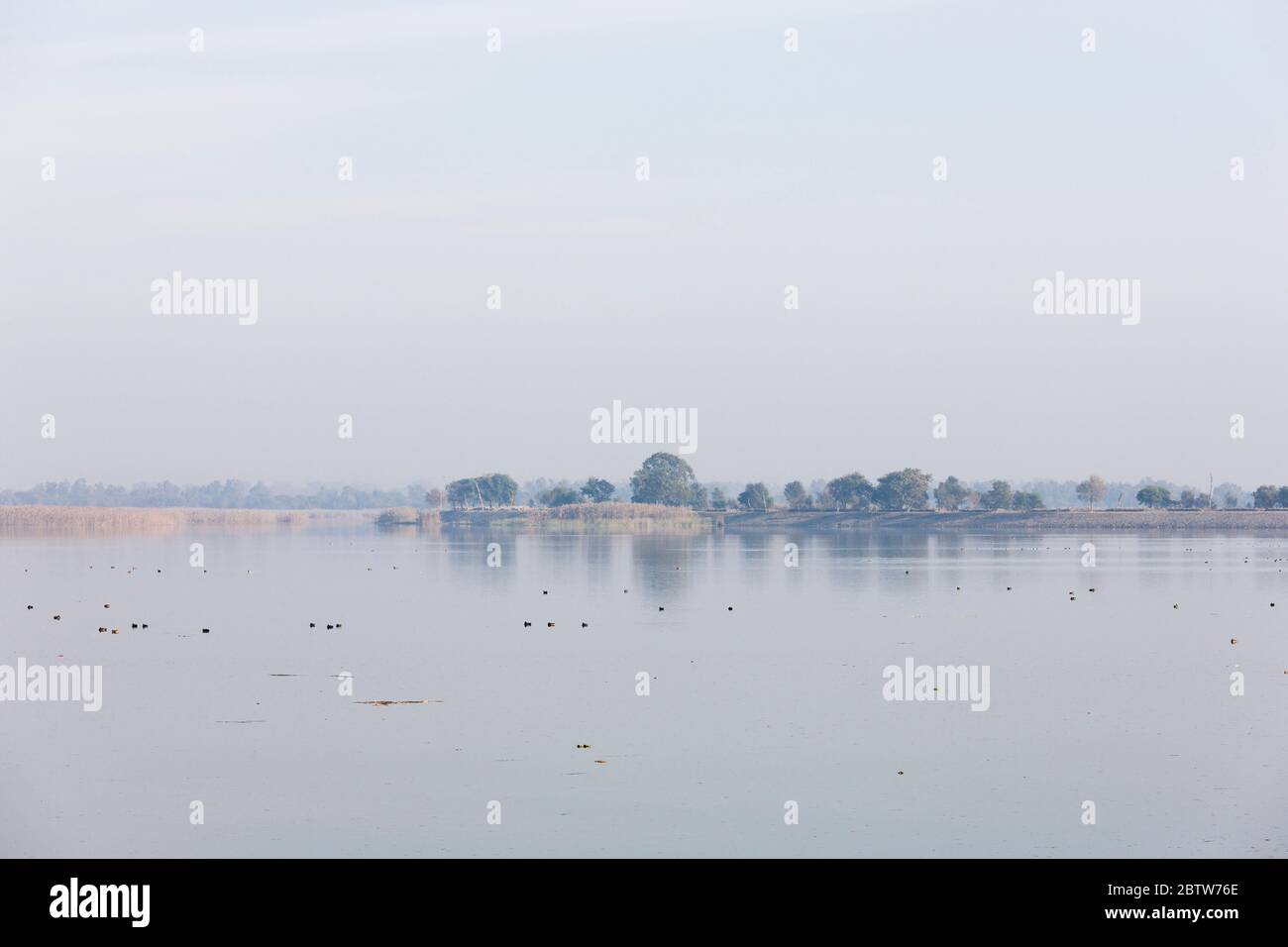 Jhelum River, Rasul Barrage e ponte, vicino a Mong, Jhelum District, Punjab Province, Pakistan, Asia meridionale, Asia Foto Stock