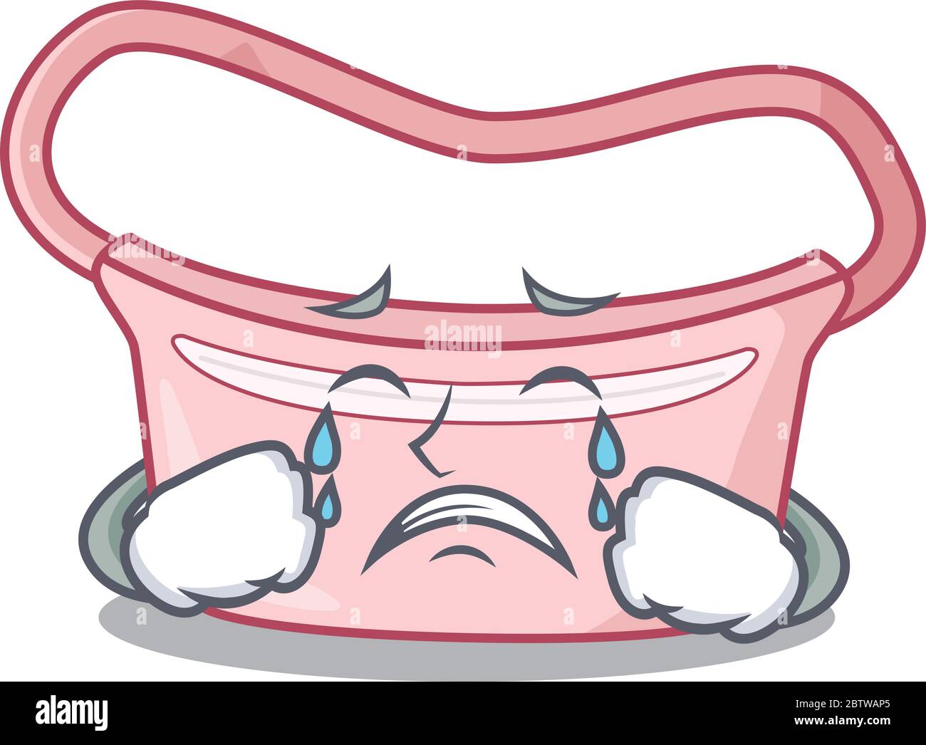 Disegno caricature di donna vita borsa avente un viso triste Illustrazione Vettoriale