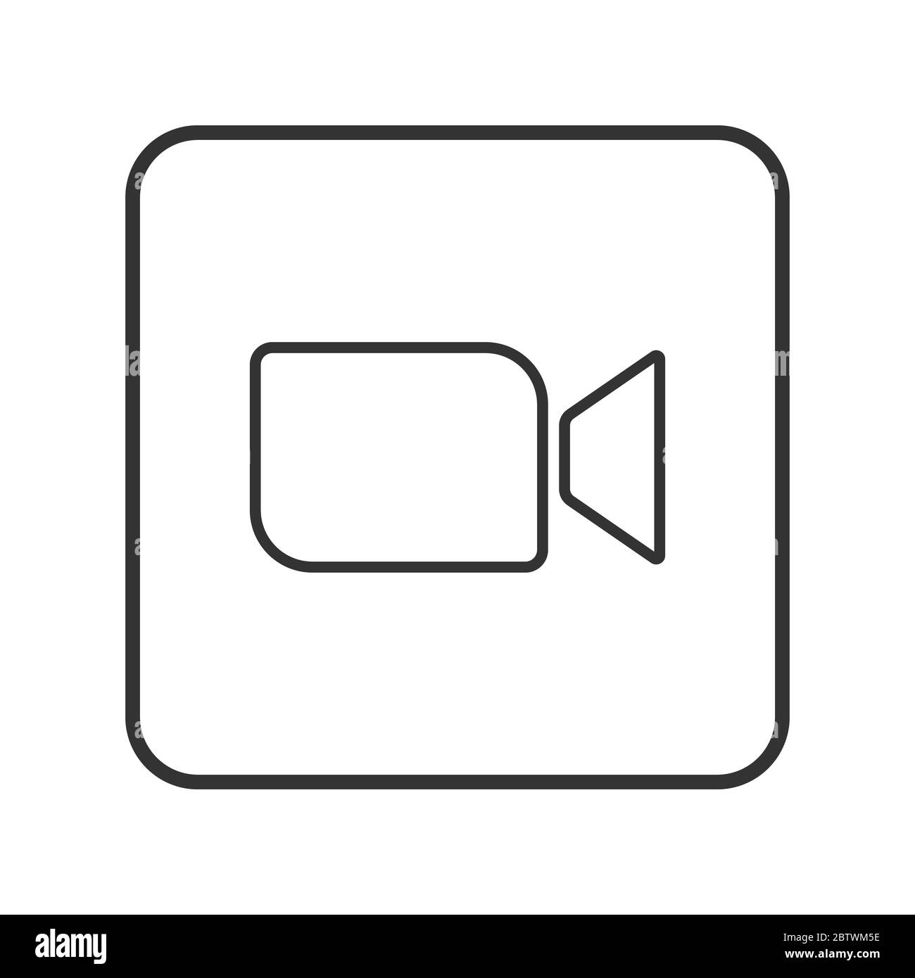 Icona videochiamata, pulsante chat online Illustrazione Vettoriale