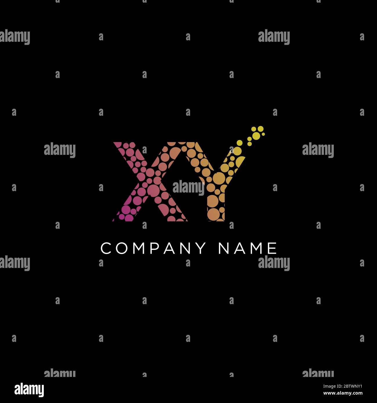 Astratto Letter XY con vettore di logo a colori sfumati, nome initale design moderno del logo Illustrazione Vettoriale