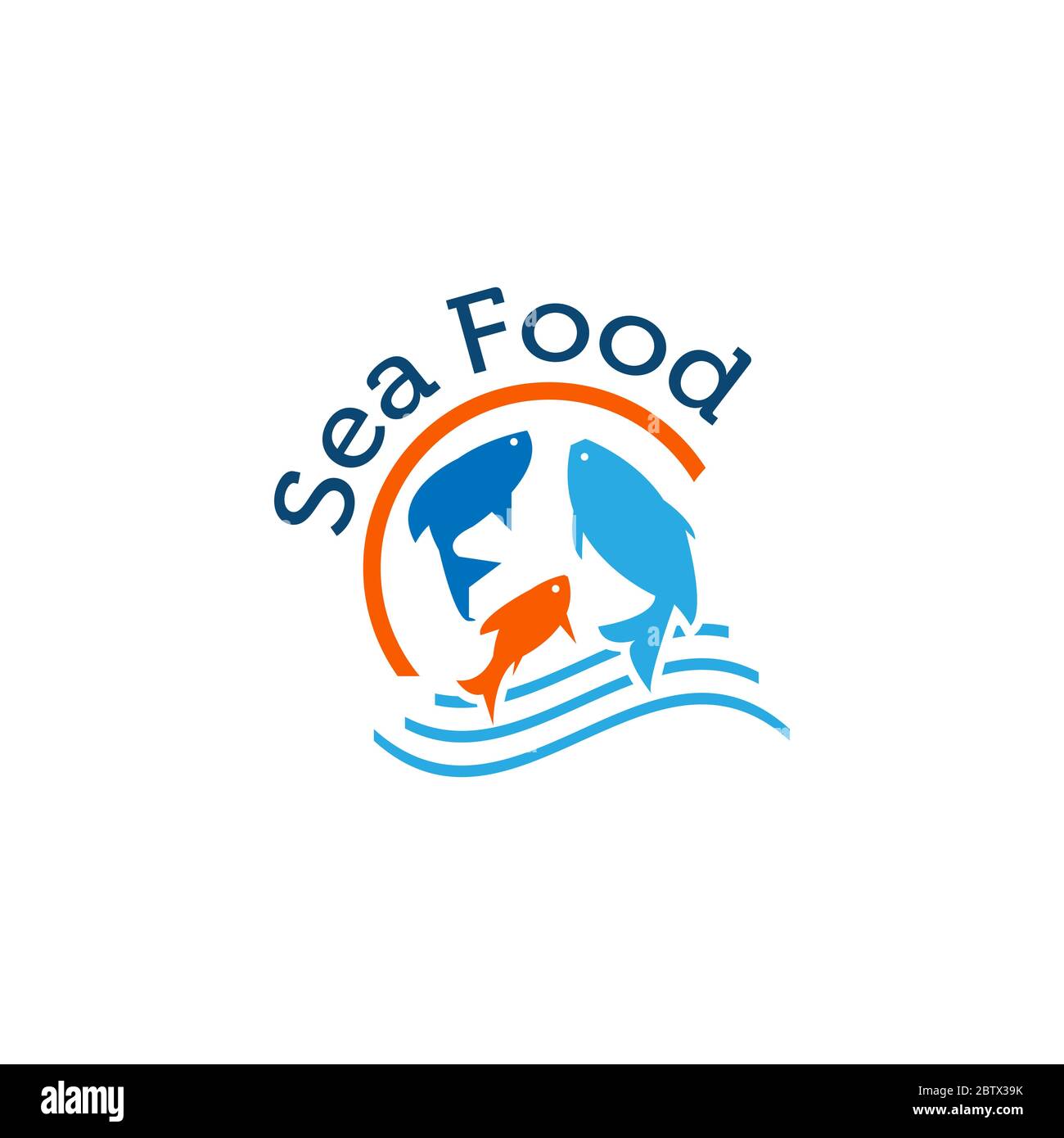 Pesce vettoriale logo. Pesce, pesca o ristorante icon.EPS 10 Illustrazione Vettoriale