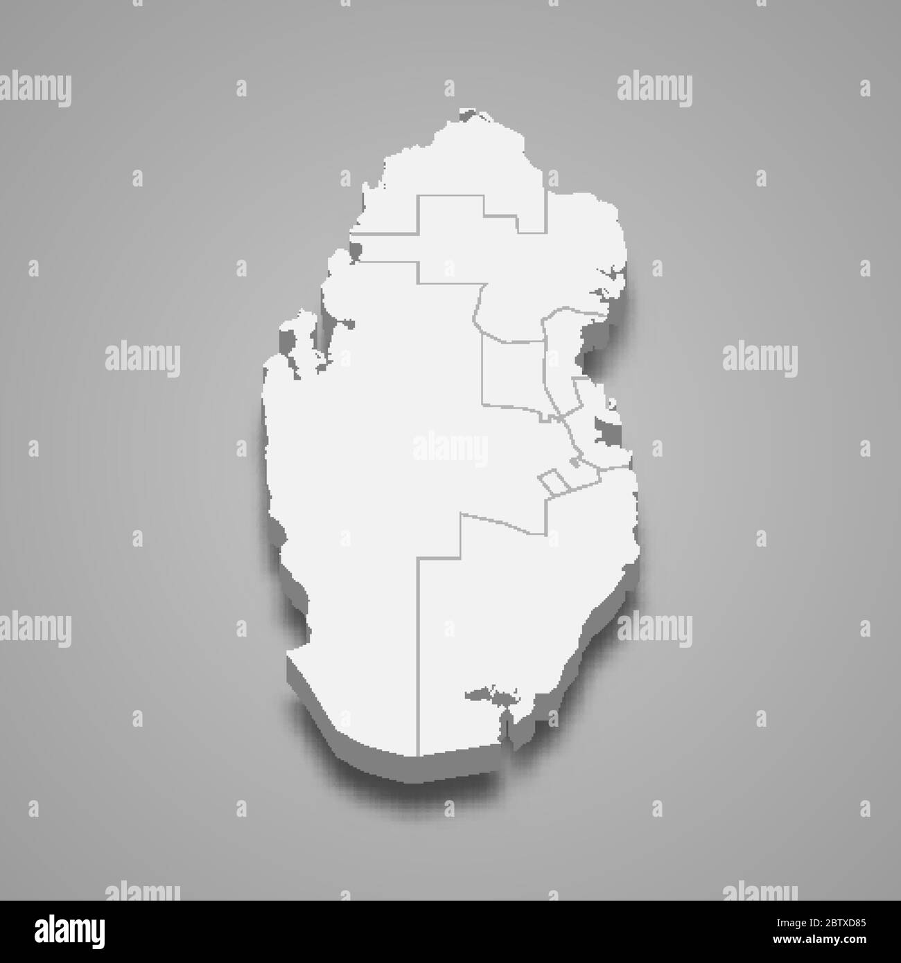 Qatar mappa 3d Immagini Vettoriali Stock - Alamy
