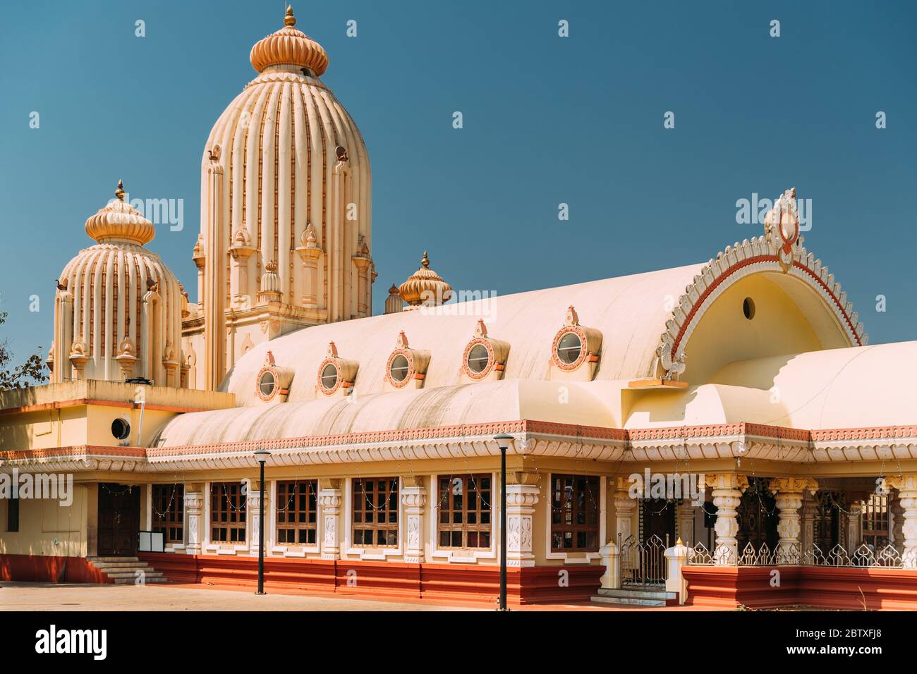 Mapusa, Goa, India. Il Mandir Shree Ganesh, Tempio di Ganeshpuri. Famoso punto di riferimento e destinazione popolare. Foto Stock